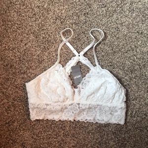 White lace bralette